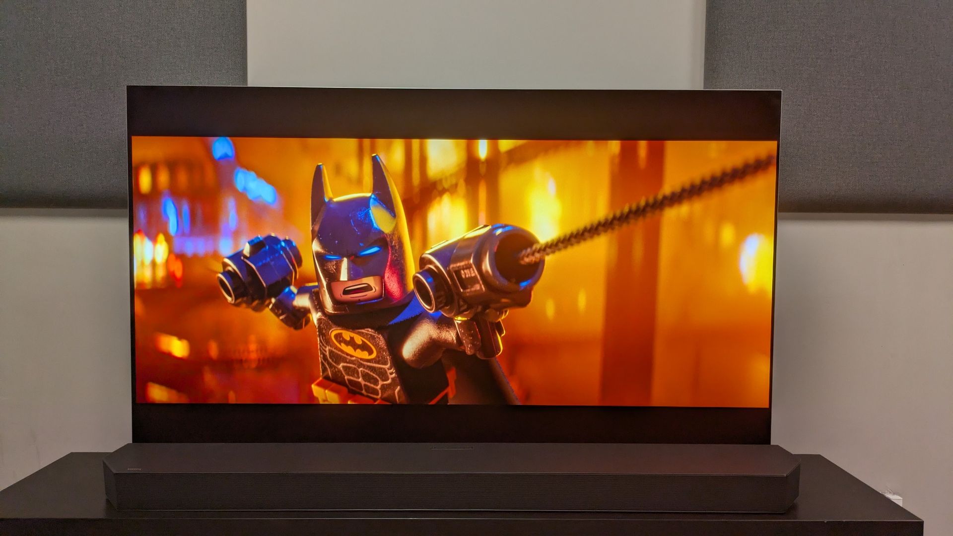 Lego Batman Movie 4K Blu-ray showing Batman with grappling hook
