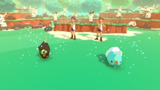 Twin trainers send out a pair of temtem