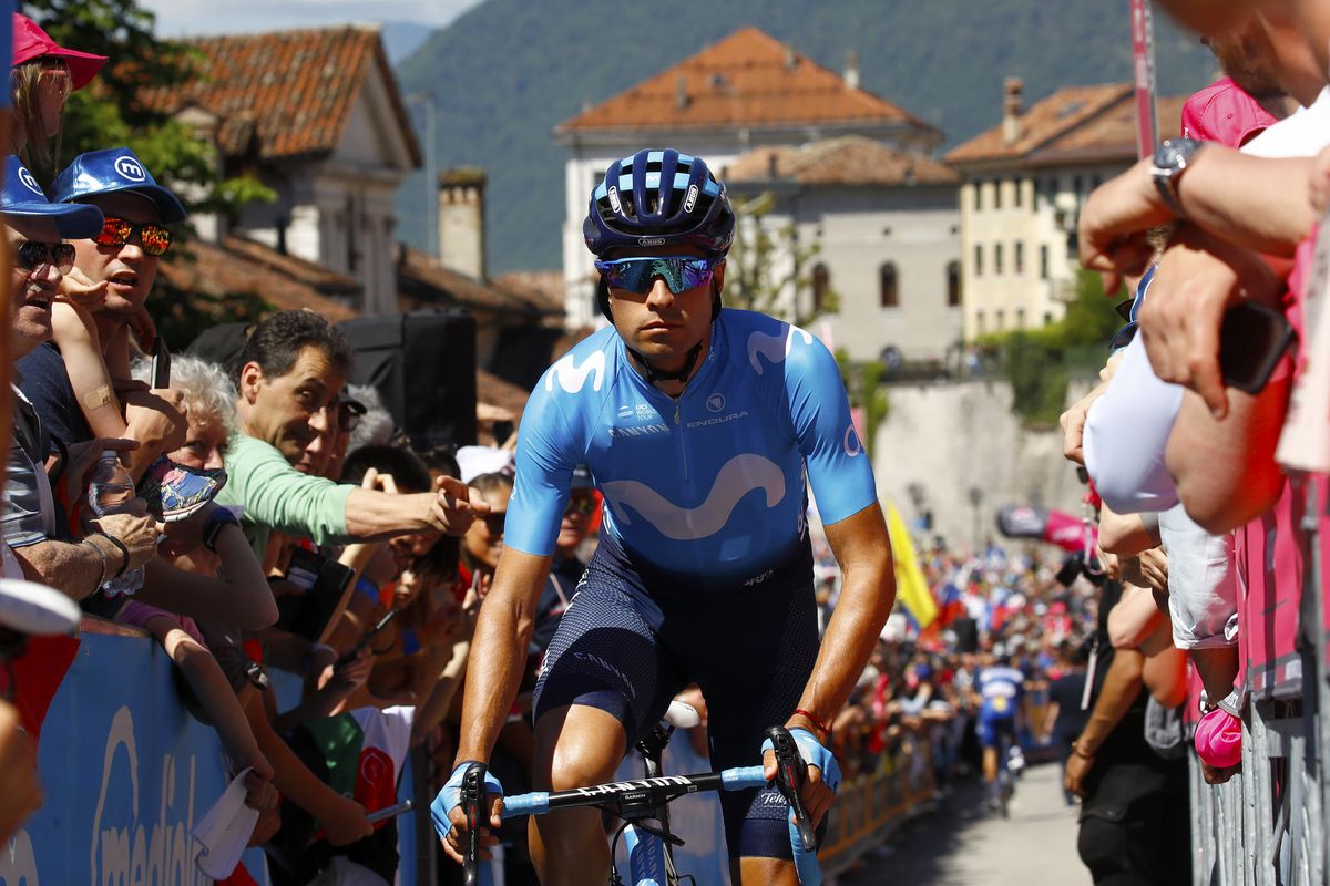 Mikel Landa (Movistar) at the start of stage 20