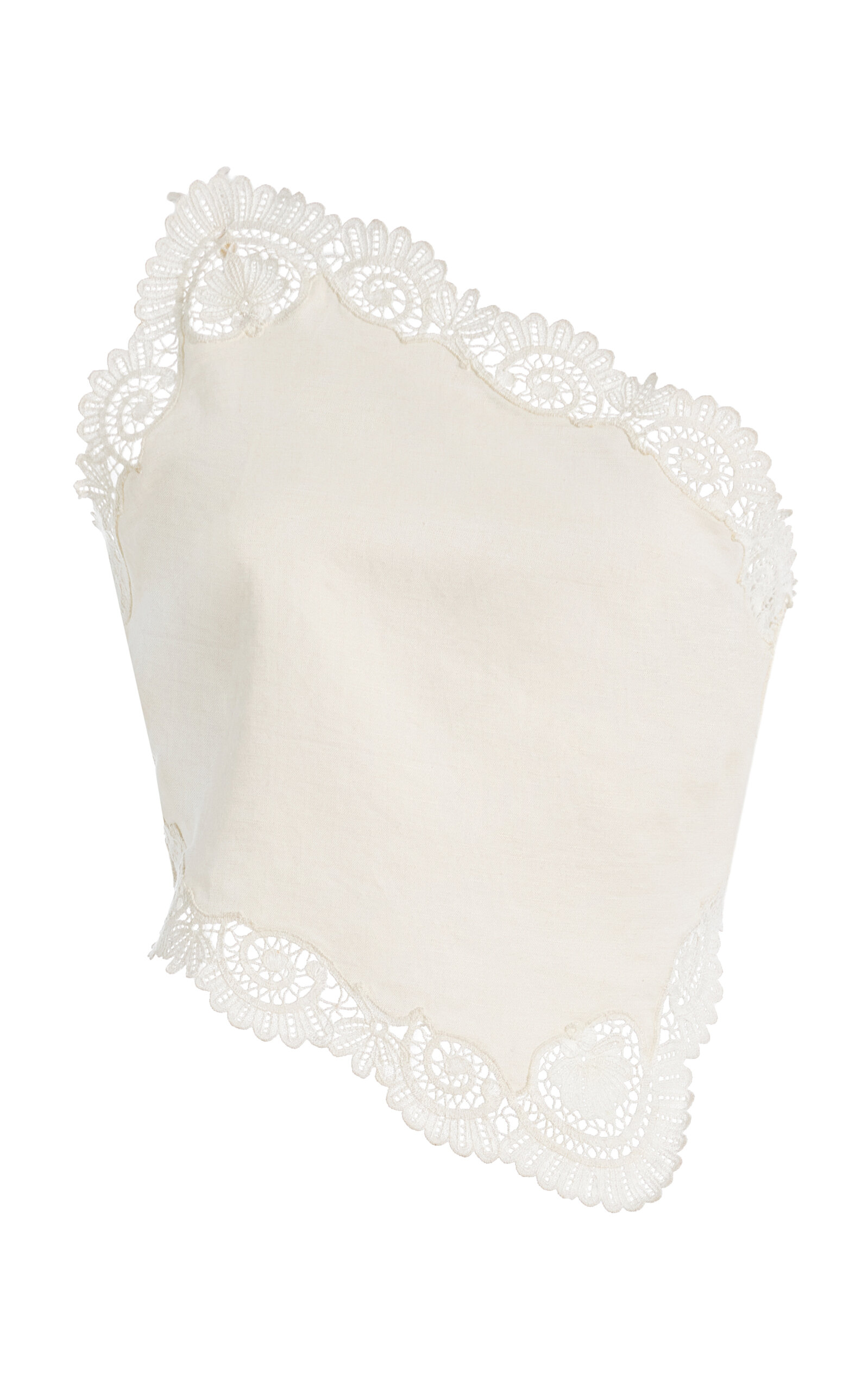 Darya Lace-Trimmed Linen-Cotton Top