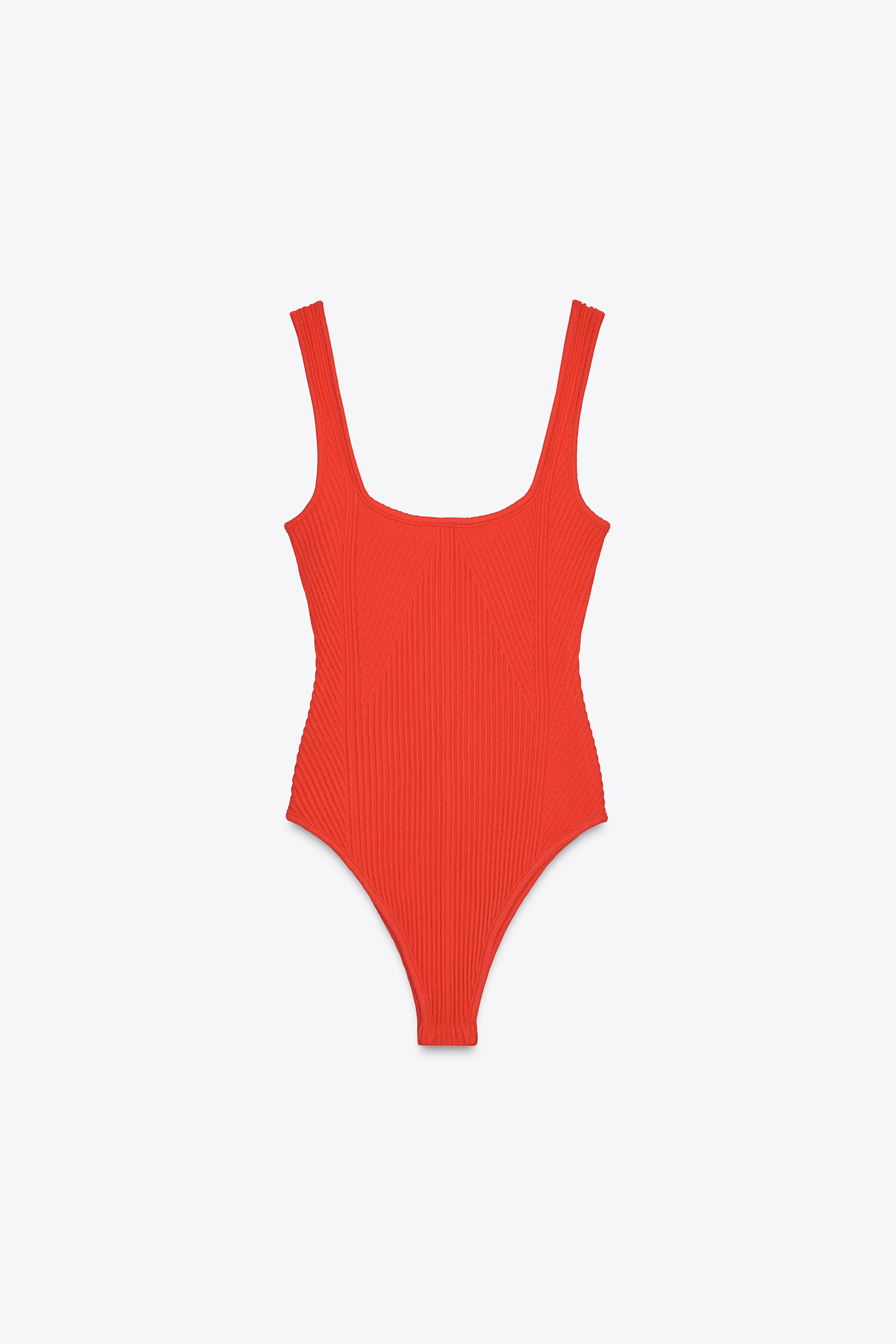 Textured Strappy Bodysuit