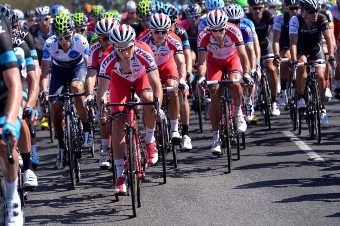 Katusha in the peloton