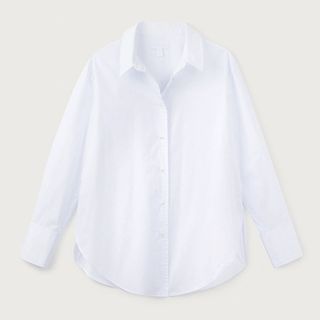 oversized white poplin shirt