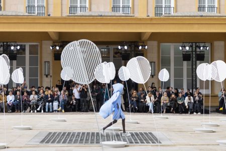 Issey Miyake S/S 2025 show space at Men’s Fashion Week