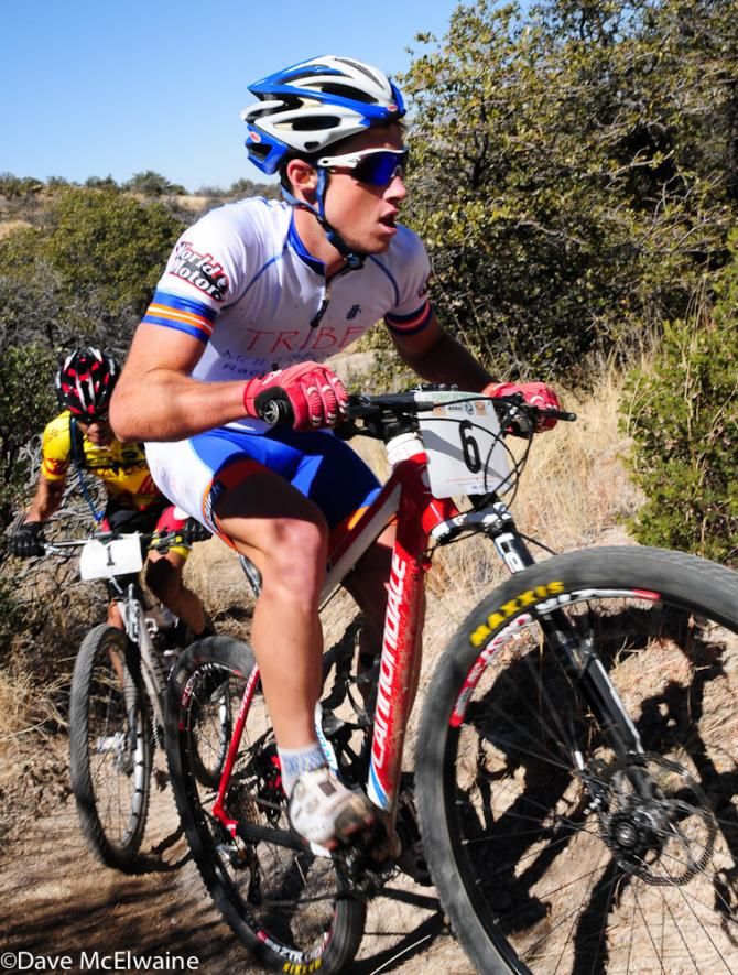 Ryan Petry (Tri scottsdale/Trive Multisport) winding his way up the mountain on his way to third place