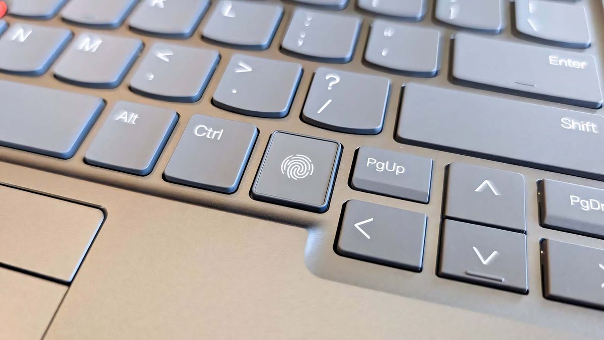 Lenovo ThinkPad X1 2-in-1 Gen 9 fingerprint reader.
