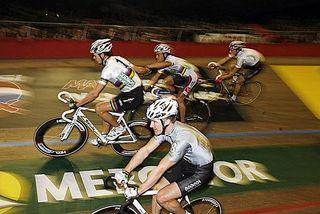 Painful memories: Llaneras (l) and Gálvez (r) during 2006 Gent Six Day