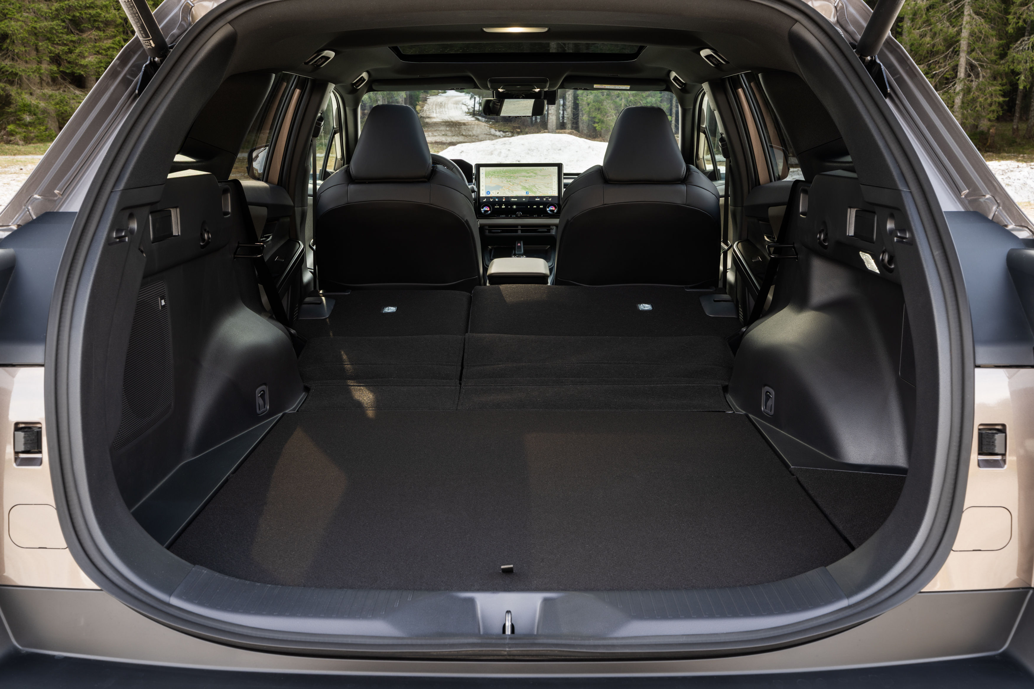 The bZ4X Touring offers capacious luggage space