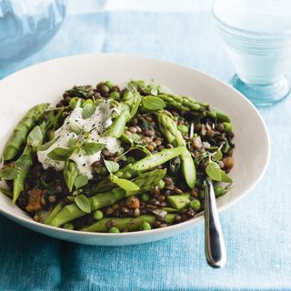 Lentil Risotto with Asparagus