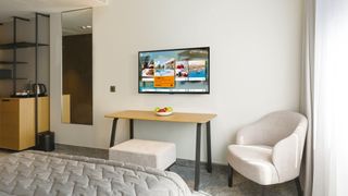 A new Samsung display designed for hotel rooms.
