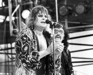 Iommi, "I had a dreadful hangover at Live Aid, I had to put my dark glasses on"