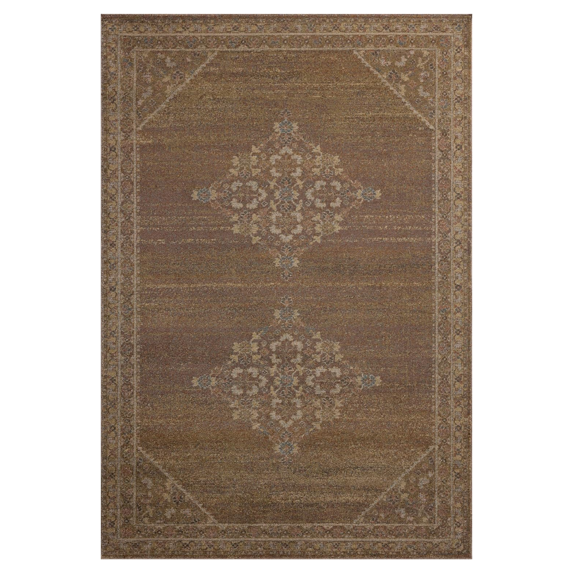 a brown vintage-inspired rug