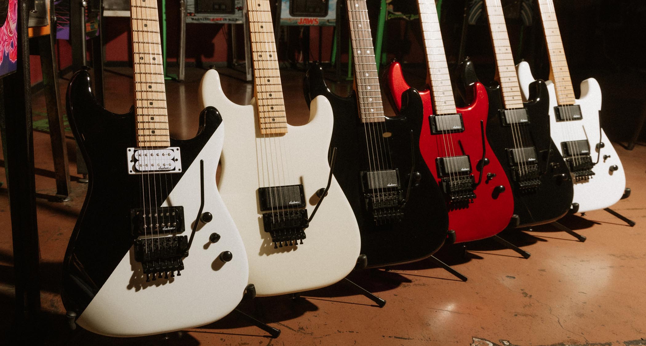 Jackson Pro Origins 1985 San Dimas: these retro S-styles take the high-performance electric guitar brand back to the &#039;80s, offering single and dual-humbucker platforms for shred with the choice of rosewood or maple fingerboards – and what about that &quot;Two-Face&quot; black-and-white finish?
