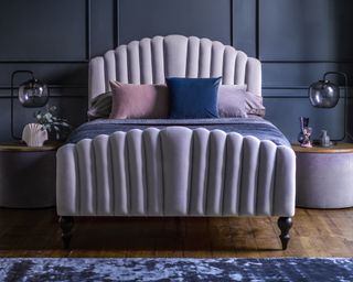 Sofa.com Bella double bed in Dove Grey Smart Velvet