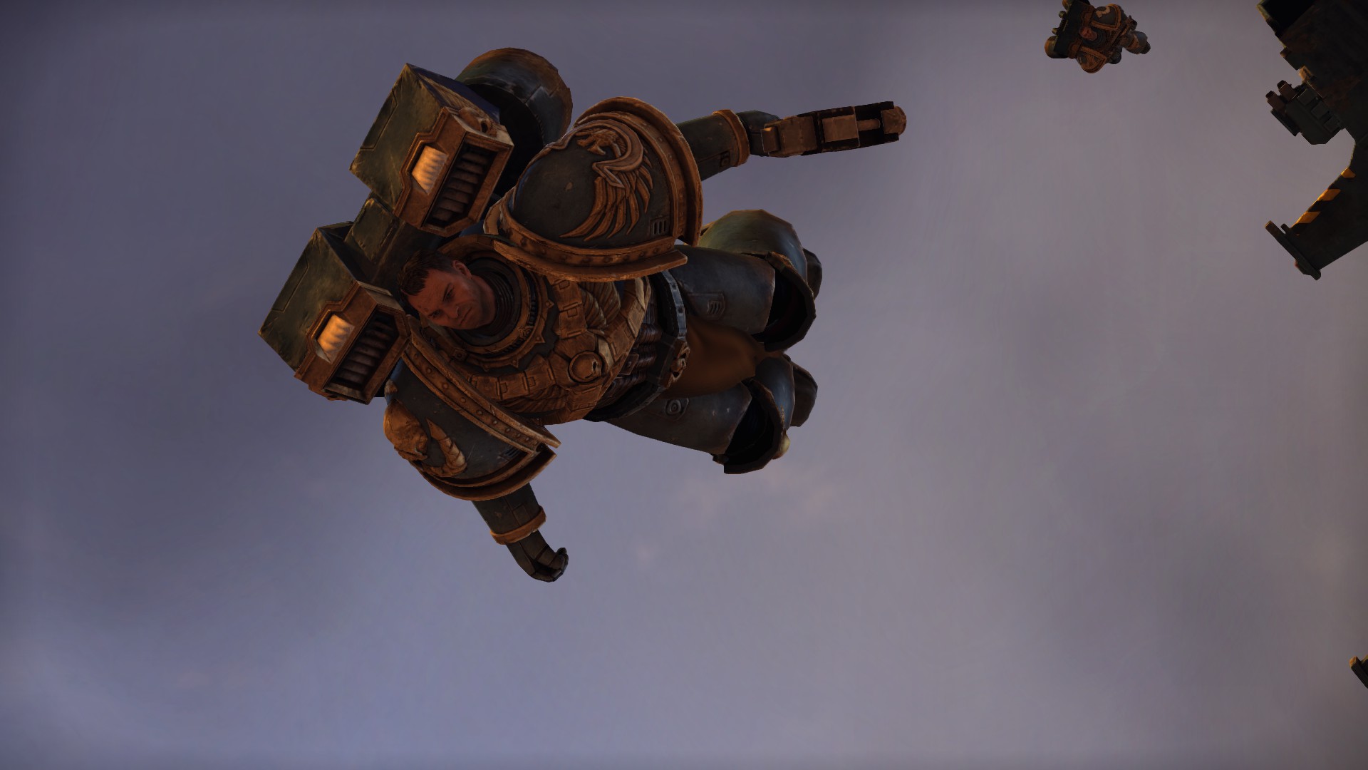 Space marines with jetpacks leap out of their craft like badasses