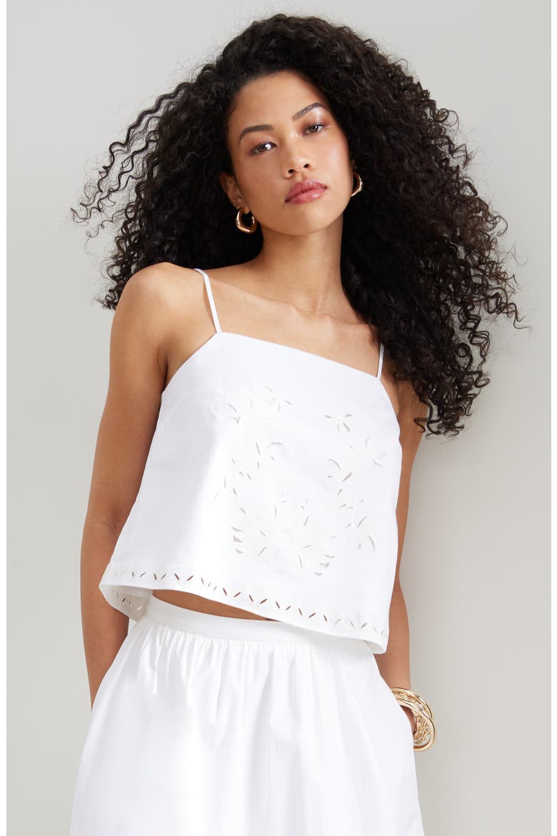 Embroidered Poplin Cami