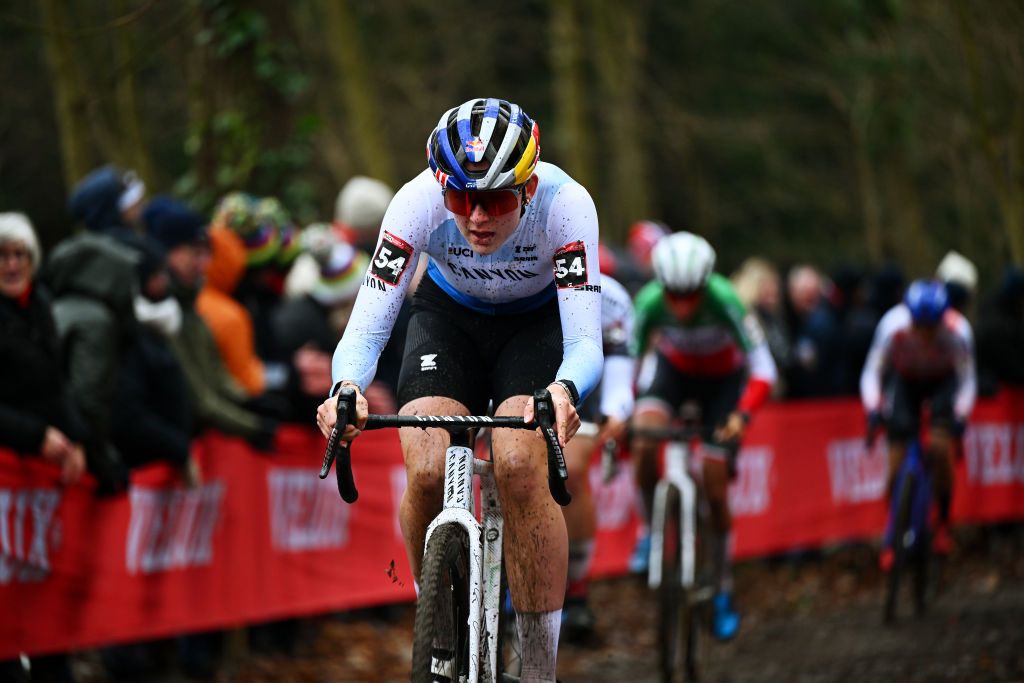 riders during the 2024 women's uci world cup race in namur