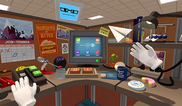 Work being done in Job Simulator