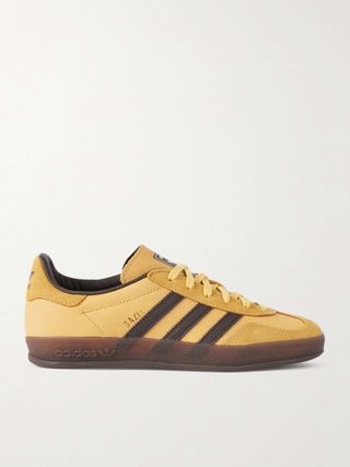 Gazelle Indoor Leather-Trimmed Nubuck Sneakers