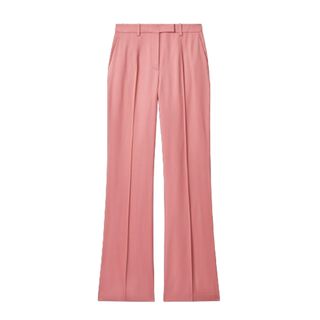 Reiss pink flared suit trousers