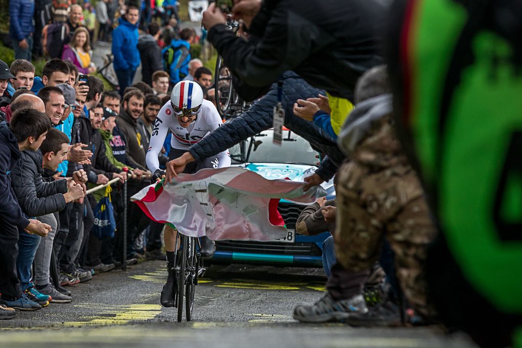 Geraint Thomas (Team Sky) at the Pais Vasco time trial