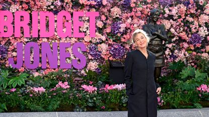 Renée Zellweger attends the Bridget Jones Scenes In The Square Statue Unveiling at Leicester Square on November 17, 2025