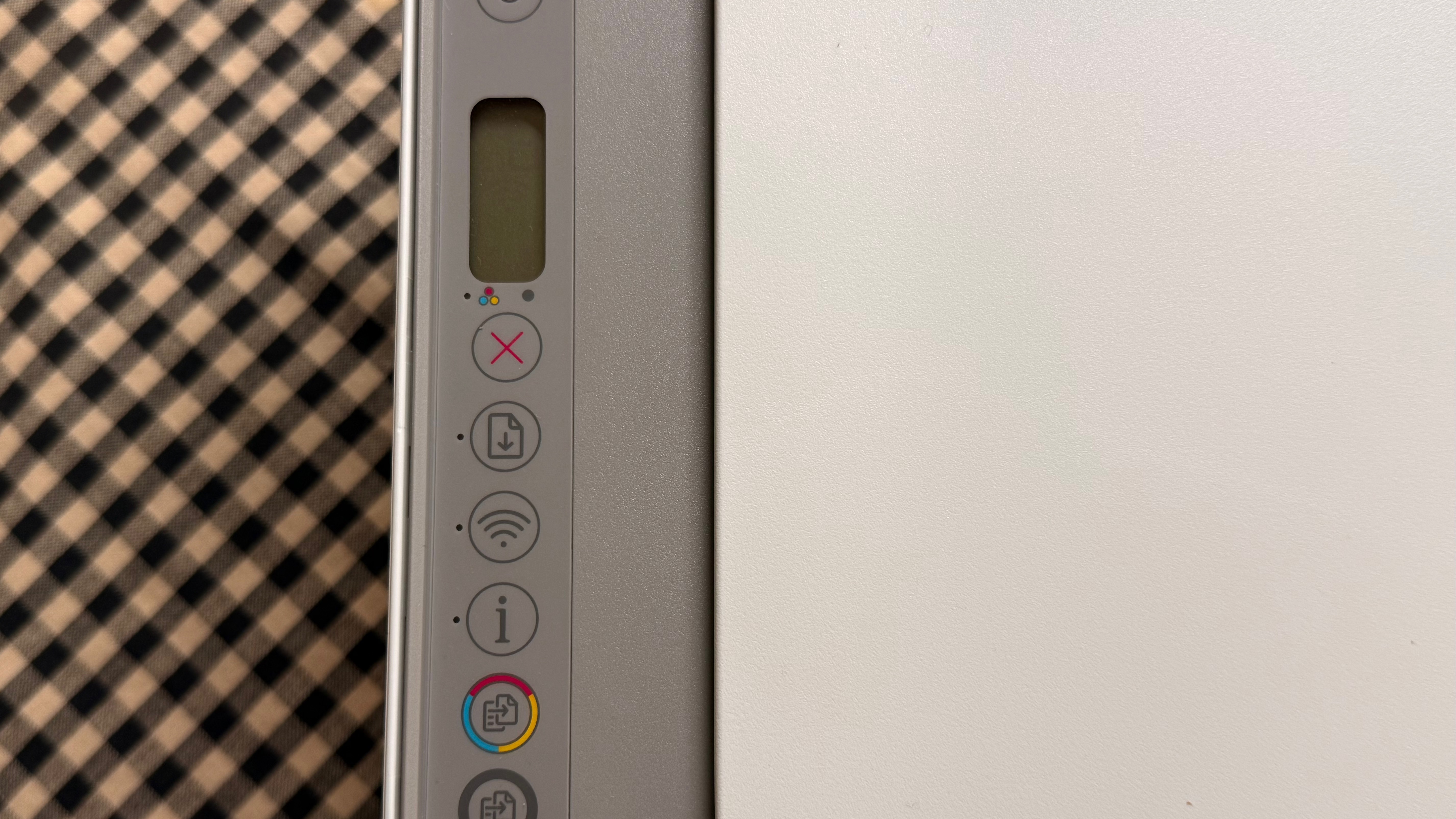 Control panel on the HP DeskJet 2855e
