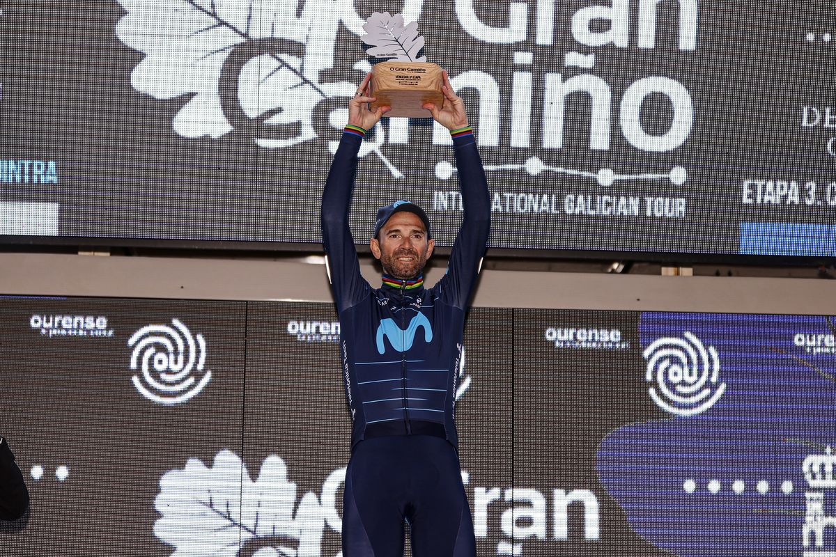 Gran Camino 2022 - 1st Edition - 3rd stage Maceda - Luintra 148,7 km - 26/02/2022 - Alejandro Valverde (ESP - Movistar Team) - photo Luis Angel Gomez/SprintCyclingAgency&Acirc;&copy;2022