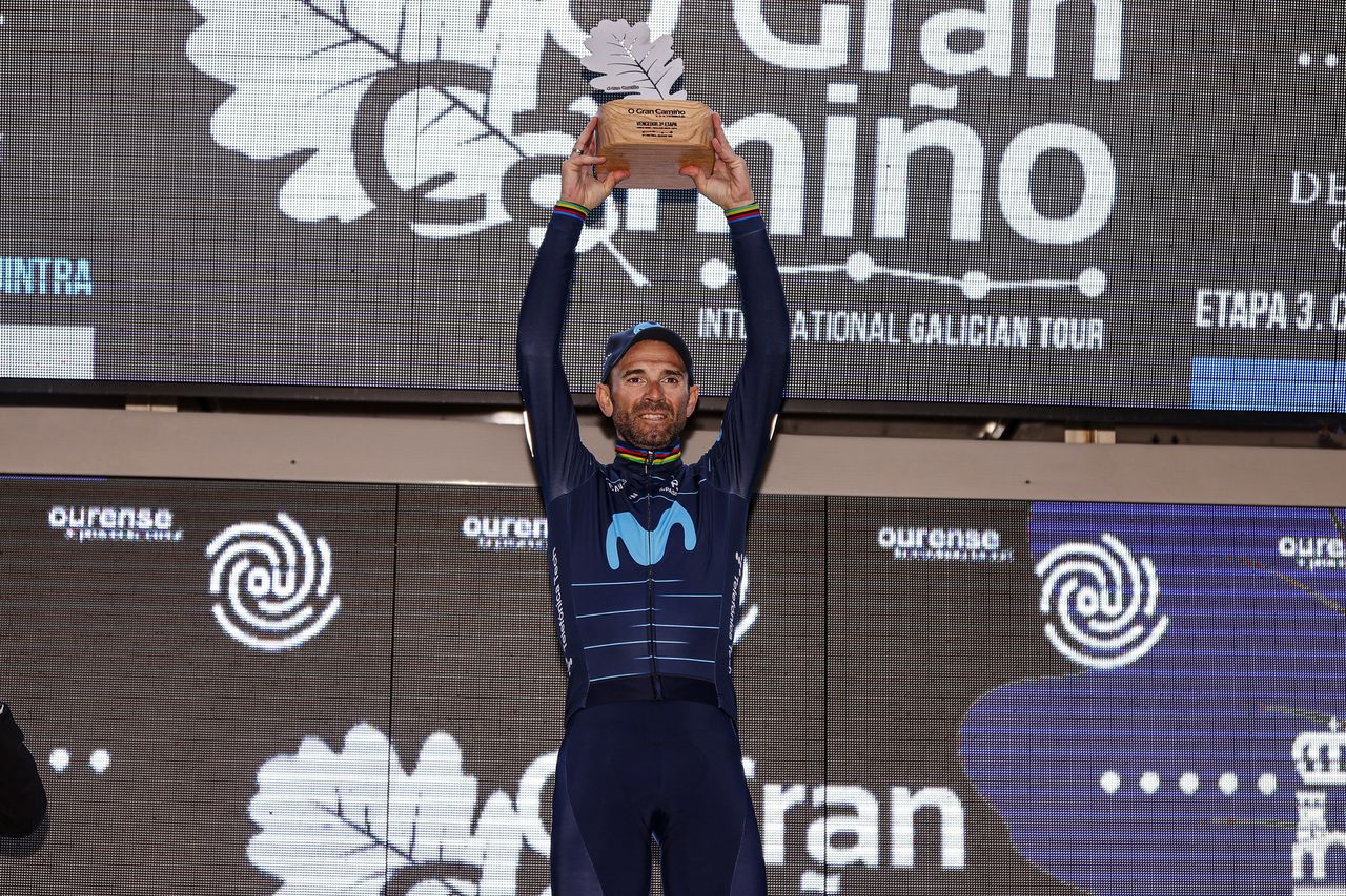 Gran Camino 2022 - 1st Edition - 3rd stage Maceda - Luintra 148,7 km - 26/02/2022 - Alejandro Valverde (ESP - Movistar Team) - photo Luis Angel Gomez/SprintCyclingAgency&Acirc;&copy;2022