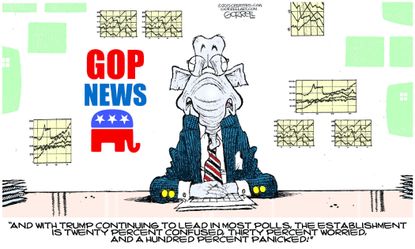 Political cartoon U.S. Donald Trump Polls