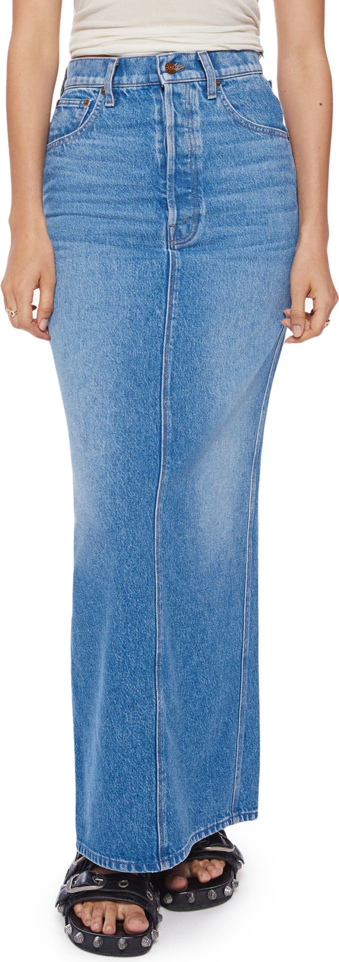 The Candy Stick Denim Maxi Skirt