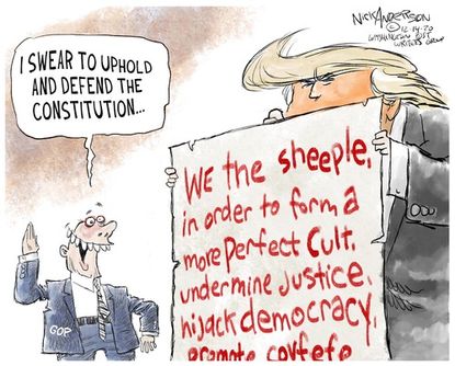 Political Cartoon U.S. Trump MAGA election