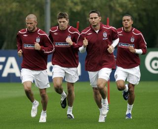 Jermaine Jenas, right, was in the shadow of the likes of David Beckham, Steven Gerrard and Frank Lampard during his England career