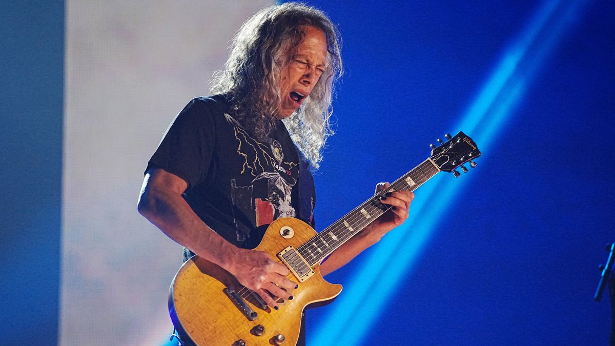 Kirk Hammett playing the "Greeny" Les Paul