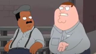 Cleveland and Peter on Family Guy