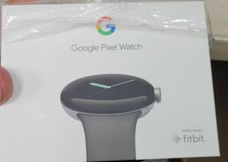A leaked photo of the Google Pixel Watch packaging.