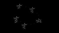 white dots arranged in geometric shapes on a black background