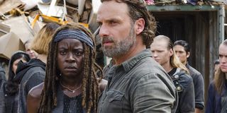 the walking dead rick and michonne