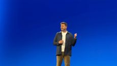Microsoft UK and Ireland CEO Darren Hardman pictured on stage during the opening keynote at the 2026 Microsoft Frontier Tour in London.