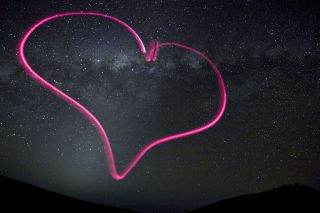 Sky Heart over Paranal Observatory