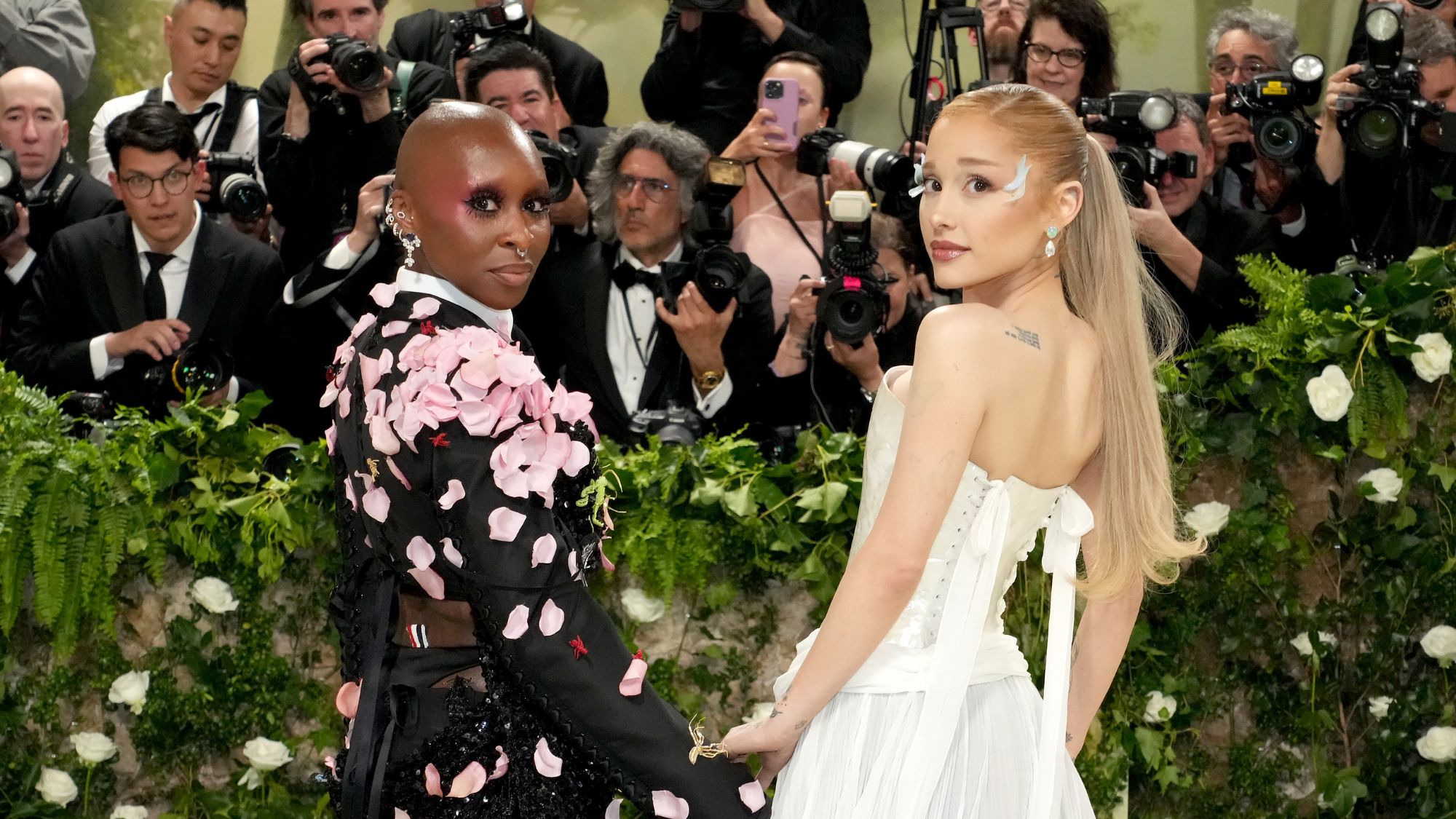 Cynthia Erivo and Ariana Grande attend the 2024 Met Gala