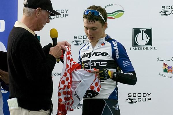 Patrick Lane (Team Jayco Skins) remains in the lead of the King of the Mountains competition.