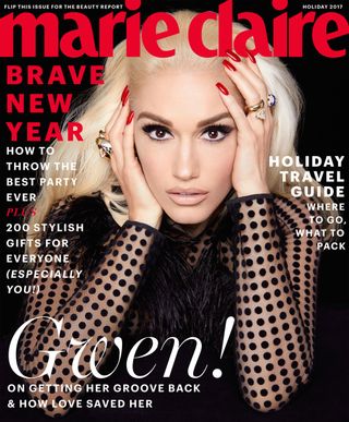 Gwen Stefani Marie Claire Holiday cover