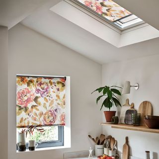 room with attic room and white wall