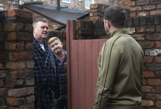 Mick, Chesney and George in Coronation Street.