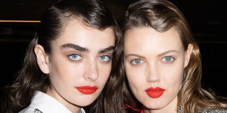 Two models with red lipstick and waved hair - amazon prime day