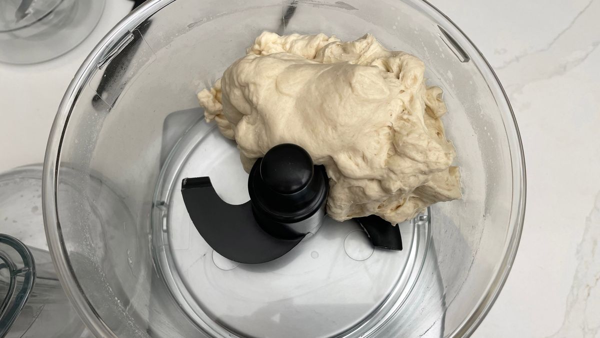 The Magimix 4200XL being used to kneed dough