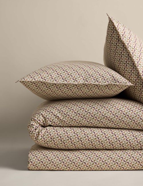 Pure Cotton Geometric Brushed Bedding Set