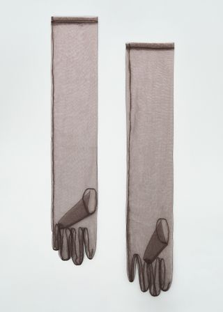 Long Tulle Knitted Gloves - Women | Mango United Kingdom