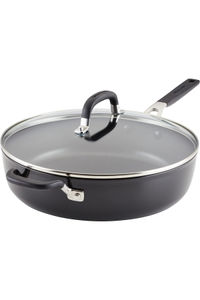 KitchenAid Hard Anodized Nonstick Sauté Pan with Lid and Helper Handle $59